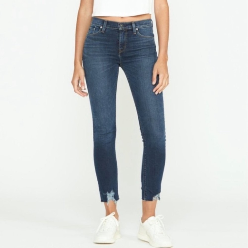 Hudson Nico Jeans size 29 Chewed Hem Ankle Skinny
